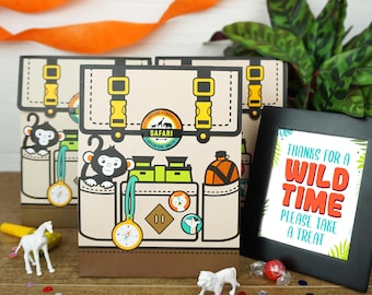 Safari Party Favors Bags: Zoo party favors great for Wild Kratts Birthday Party, Jungle party favors for Safari Birthday Decorations