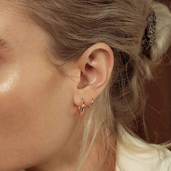 Double Piercing Earring Etsy