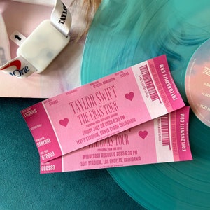Personalisierte Taylor Swift Eras Tour Gedenkkarte, Taylor Swift Liebhaber Ära, individuell druckbares Ticket, Eras Tour Geschenk, Swiftie Geschenk 2023