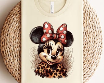 Cute Minnie Mouse Sketch Shirt, Cute Retro Portrait Sweatshirt, Retro Disney Trip Shirt, Vintage Minnie Shirt, Disney Family Vacation Trip