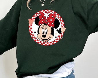 Personalized Disney Minnie and Mickey Sweatshirt, Disneyland Mickey Sweater, Disney Minnie Sweater Gift for Kids, Disneyworld Family Sweater