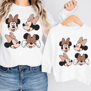 Disney Minnie Sweatshirt, Minnie Mouse Mom and Daughter Matching Sweatshirt, Girl Trip Shirt, Disneyland Besties Trip Shirt, Minnie Shirt image 1
