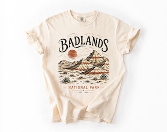Comfort Colors® Badlands National Park Tee, Comfort Colors Travel Shirt, South Dakota Souvenir, Outdoor Explorer Gift
