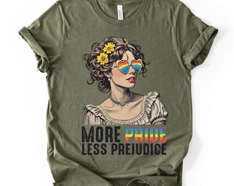 More Pride Less Prejudice Shirt, LGBTQ Pride Tee, Equality & Love Wins T-Shirt, Rainbow Pride Top – Inclusive Statement Apparel - LBGTQ Week