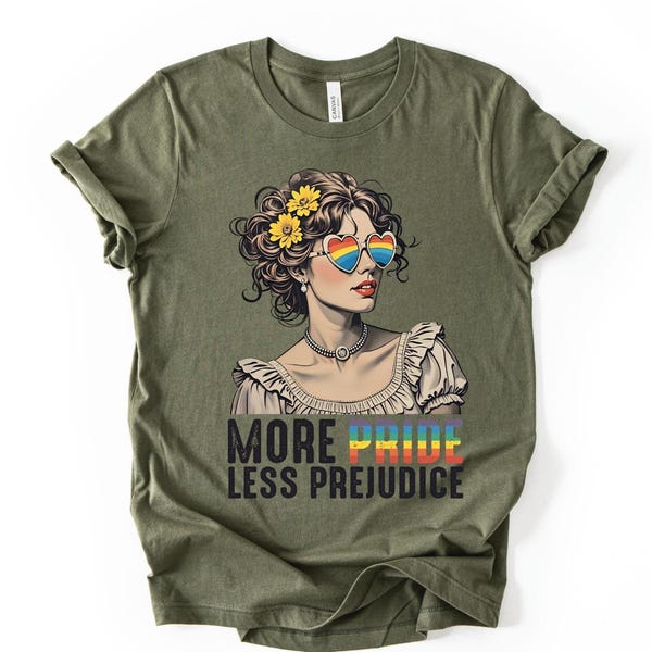 More Pride Less Prejudice Shirt, LGBTQ Pride Tee, Equality & Love Wins T-Shirt, Rainbow Pride Top – Inclusive Statement Apparel - LBGTQ Week