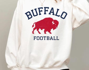 Buffalo Football Retro Sweatshirt, Retro Buffalo Football Crewneck, Buffalo Football Game Day Shirt, Buffalo Football Hoodie Gift for Fan