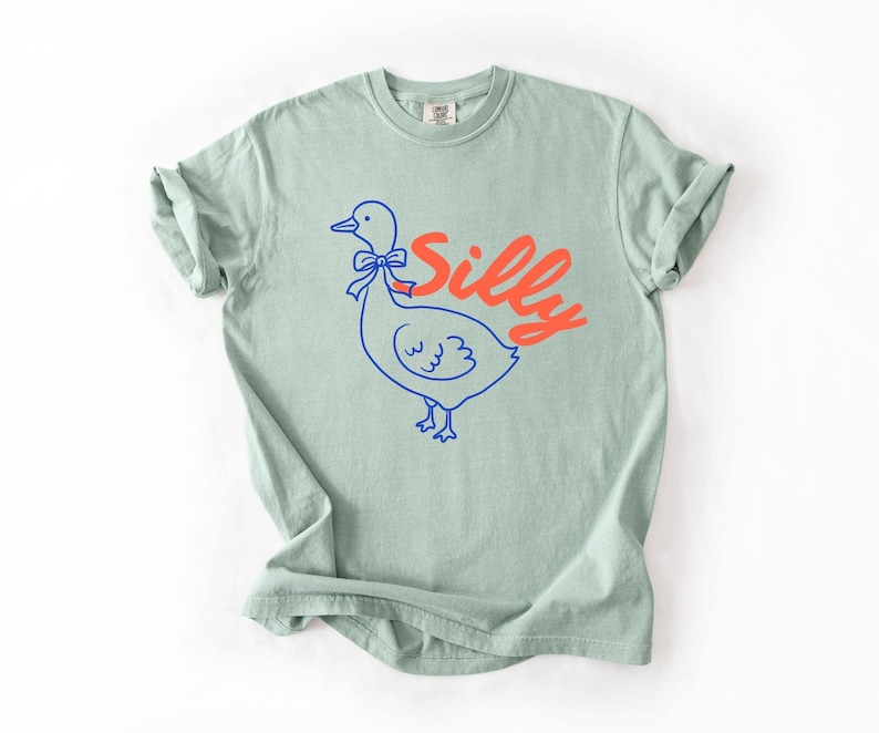 Comfort Colors® Silly Goose Shirt, Funny Goose Tee, Comfort Colors Cute Animal Shirt, Funny Graphic Tee, Trendy Aesthetic Shirt, Gift Idea image 1