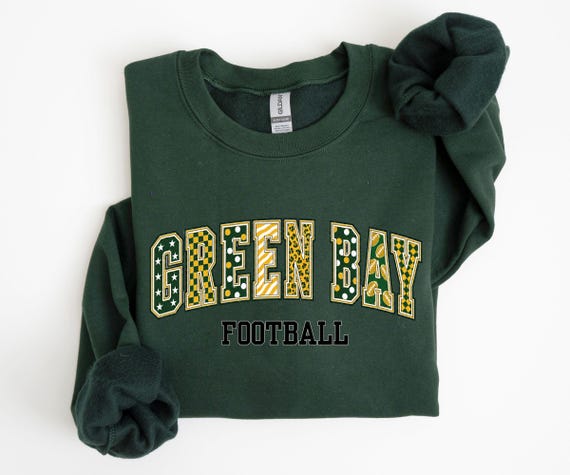 Green Bay Football Sweatshirt, Green Bay Game Day Sweatshirt or Hoodie, Retro Wisconsin Football Fan Gift, Sunday Tailgate Tee