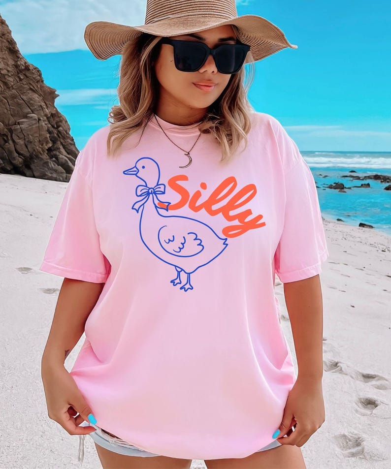 Comfort Colors® Silly Goose Shirt, Funny Goose Tee, Comfort Colors Cute Animal Shirt, Funny Graphic Tee, Trendy Aesthetic Shirt, Gift Idea image 3