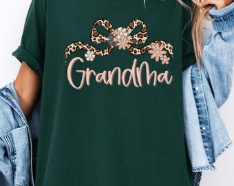 Grandma Shirt, Mothers Day Gift, Gift for Grandmother, Nana Tee, Grandma Coquette Bow Shirt, Mommy Sweatshhirt, Mimi Shirt, Coquette Shirt