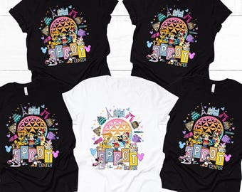 Epcot Family Disney Trip Shirt, Mickey and Friends Vacation Tee, Matching Disney Group Shirt, Mickey and Friends Epcot Sweatshirt for Family