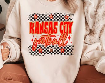 Kansas City Football Sweatshirt, Retro Kansas Sweatshirt, Kansas City Toddler And Youth Sweatshirt, Kansas City Hoodie Gift For Her