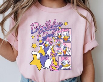 Disney Daisy Duck Birthday Girl Shirt, Disney Birthday Toddler Shirt, Disneyland Daisy Birthday Shirt, 2025 Girls Birthday Trip Shirt