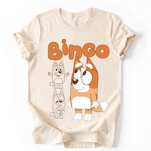 Bingo Shirt & Sweatshirt - Blue Dog Sister Tee - Cute Bingo Character Gift - Family Birthday Shirt - Kids Cartoon Top, Bingo Blue Dog Outfit