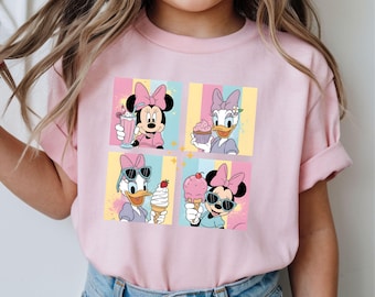 Minnie and Daisy Best Friends Shirt, Cute Dessert Friends Tee, Retro Cartoon Girls Shirt, Ice Cream Summer Graphic Tee, Bestie Sweatshirt
