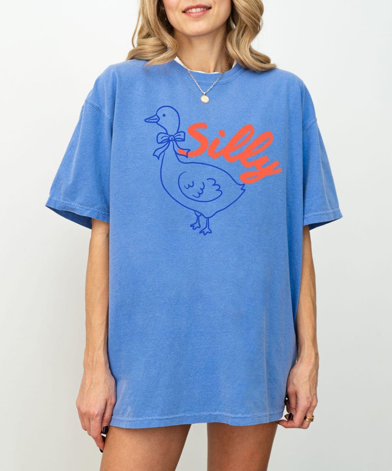 Comfort Colors® Silly Goose Shirt, Funny Goose Tee, Comfort Colors Cute Animal Shirt, Funny Graphic Tee, Trendy Aesthetic Shirt, Gift Idea image 5
