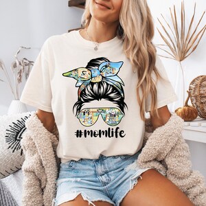 Blue Dog Mom Life Shirt, Cute Cartoon Mom T-Shirt, Blue Dog Mom Sweatshirt, Funny Mom Life Shirt, Trendy Graphic Tee for Moms, Blue Dog Mama