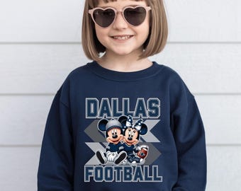 Mickey Minnie Dallas Football Game Day Shirt and Sweatshirt, Dallas Football Crewneck Sweathsirt, Gift for Fans