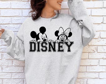 Mickey & Minnie Mouse Sweatshirt, Disney Couple Shirt, Disneyland Shirt, Disney Family Trip Matching Shirt, Disneyworld Shirt, Mickey Hoodie
