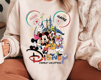 2026 Personalized Disney Family Trip Sweatshirt, Disneyland Trip Sweatshirt, Disneyworld Family Vacation Sweater, Disney 2026 Trip Shirt