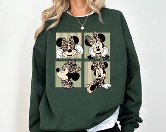 Leopard Minnie Mouse Sweatshirt, Disney Safari Animal Kingdom Sweatshirt, Disney Girls Trip Shirt, Disneyland Kingdom Family Vacation Shirt