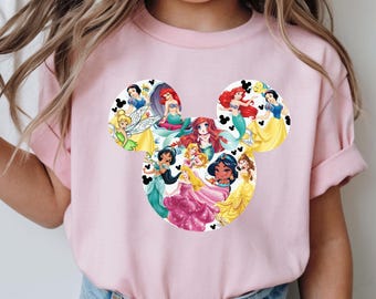 Disney Princess All Characters Shirt, Princess Love Shirt, Princess Bday Shirt, Princess Girl Shirt, Disney Girls Trip, Disney Princess Tee