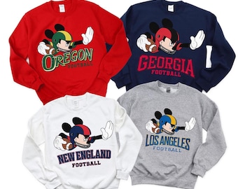 Mickey Mouse Football All Teams Available, Sunday Game Day Mickey Football Sweatshirt and Hoodie, Football Lover Shirt, Game Day Varsity Tee