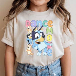 Blue Dog Dance Mode Shirt – Fun Kids Birthday Tee – Toddler Blue Dog and Bingo Party Outfit – Dance Mode Activated Funny Tee