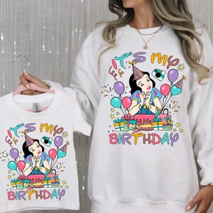 Snow White Princess Birthday Girl Shirt, Disney Snow White Toddler Sweatshirt, Disneyland Snow White Kids Shirt, Disney Girls Birthday Trip image 5