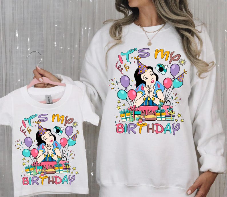 Snow White Princess Birthday Girl Shirt, Disney Snow White Toddler Sweatshirt, Disneyland Snow White Kids Shirt, Disney Girls Birthday Trip image 5