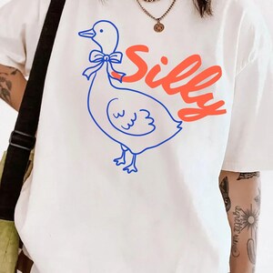 Comfort Colors® Silly Goose Shirt, Funny Goose Tee, Comfort Colors Cute Animal Shirt, Funny Graphic Tee, Trendy Aesthetic Shirt, Gift Idea image 2