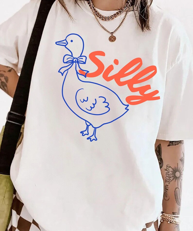 Comfort Colors® Silly Goose Shirt, Funny Goose Tee, Comfort Colors Cute Animal Shirt, Funny Graphic Tee, Trendy Aesthetic Shirt, Gift Idea image 2