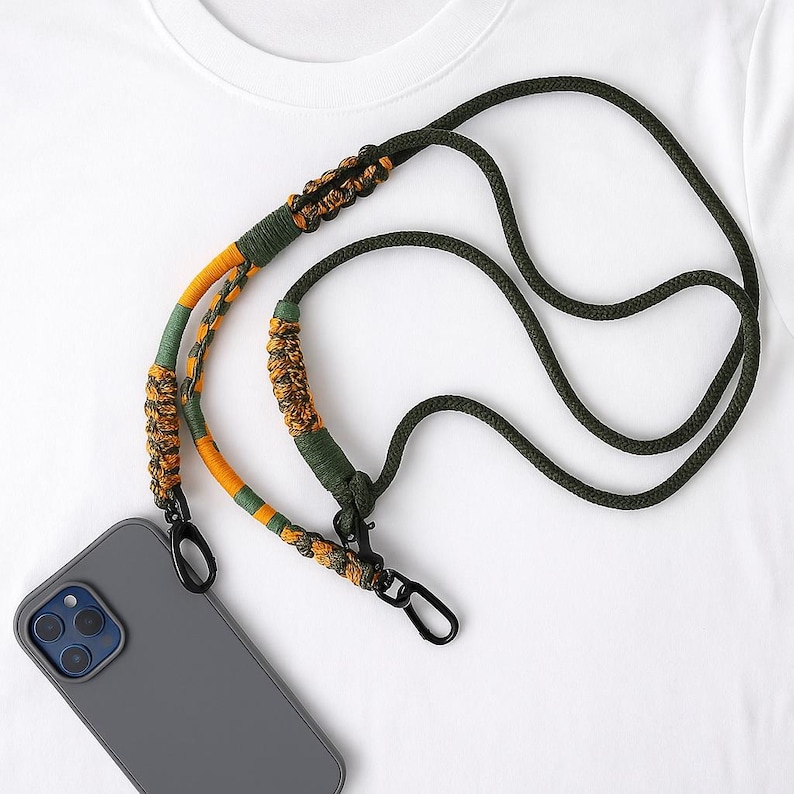 Handmade Crossbody Phone Strap, Multi Color Phone Lanyard, Boho Cross ...