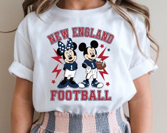 New England Football Kids Shirt – Minnie Mickey Sweatshirt -  New England Game Day Tee