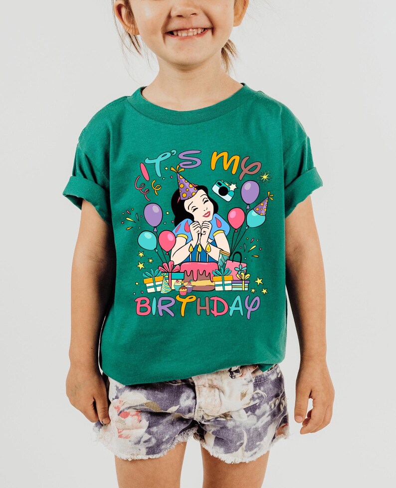 Snow White Princess Birthday Girl Shirt, Disney Snow White Toddler Sweatshirt, Disneyland Snow White Kids Shirt, Disney Girls Birthday Trip image 2