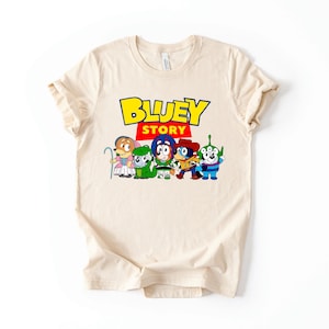 The Story Movie Blue Dog Shirt – Blue Dog and Friends Tee – Cute Cartoon Adventure Top – Kids Movie Night Shirt – Imagination Play Outfit