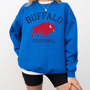 Buffalo Football Retro Sweatshirt, Retro Buffalo Football Crewneck, Buffalo Football Game Day Shirt, Buffalo Football Hoodie Gift for Fan