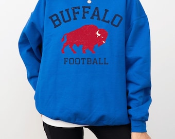 Buffalo Football Retro Sweatshirt, Retro Buffalo Football Crewneck, Buffalo Football Game Day Shirt, Buffalo Football Hoodie Gift for Fan