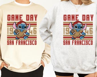 Stitch San Francisco Football Shirt, Sweatshirt and Hoodie | Stitch SF Game Day Family Matching Fan Sweatshirt