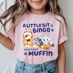 A Little Bite Shirt – Blue Dog Bingo & Muffin Inspired Tee – Cute Sibling Matching Outfit – Funny Toddler Cartoon T-Shirt and Sweatshirt
