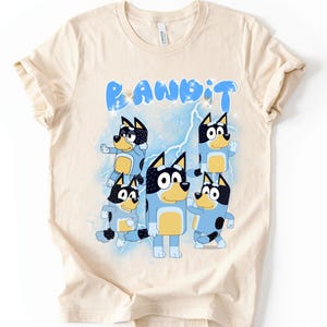 Bootleg Bandit Shirt and Sweatshirt – Funny Blue Dog Dad Parody Tee –Retro Bandit Cartoon Bootleg Style Graphic for Adults and Fans of Bluey