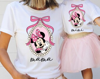Mini Mama Minnie Shirt, Disney Mom Daughter Trip Sweatshirt, Mini Mouse T-Shirt, Disneyland Mom Shirt, Mama Mouse Sweater, Mother's Day Gift