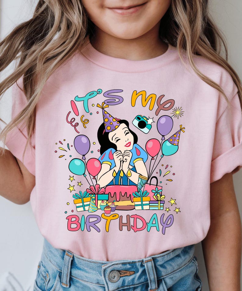 Snow White Princess Birthday Girl Shirt, Disney Snow White Toddler Sweatshirt, Disneyland Snow White Kids Shirt, Disney Girls Birthday Trip image 1