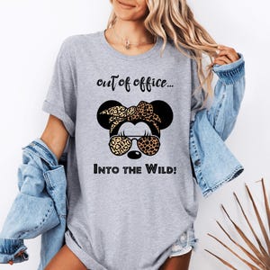 Leopard Minnie cut of Office shirt, Animal Kingdom Shirt, Women&#39;s Disney Shirt, Animal Print Minnie Moms Sweatshirt, Disney Mom Shirt