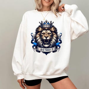 Detroit Football Mascot Sweatshirt And Hoodie, Detroit Football Sports Gear, Detroit Game Day Cool Shirt, Detroit Football Varsity Shirt