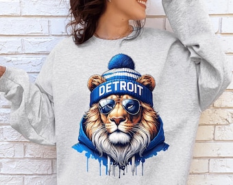 Detroit Football Sweatshirt And Hoodie, Detroit Football Sports Gear, Comfort Colors® Detroit Game Day Shirt, Detroit Football Varsity Shirt