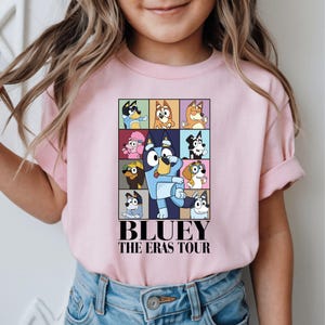 Blue Dog Eras Tour T-shirt, Blue Dog Cartoon Shirt, Cute Blue Shirt, Toddler Blue Dog Shirt, Gift for Her, Blue Dog Lover Sweatshirt