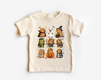 Cute Halloween Capybara Shirt, Spooky Capybara Halloween Sweatshirt, Ghost Pumpkin Witch Capybara Tee, Funny Fall Animal Gift