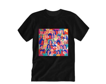 Women’s Abstract Face Tee - Feminine Boho Line Art Shirt, Minimalist Female Figure T-Shirt, Modern Artsy Empowerment Graphic Tee