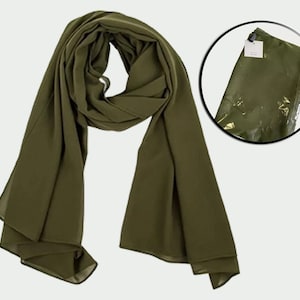 Solid Color Chiffon Scarf for Women Fashion Soft Hijab with World Hijab day Eid Ramadan Selecthijab